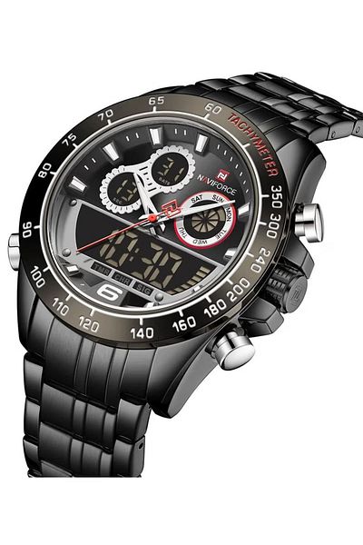 Naviforce Men's Analog-Digital Sports Watch – Multifunctional, Alarm & Date Display, Water Resistant