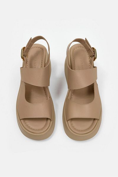 NILUFARR Silva Nude Genuine Leather Heeled Sandals