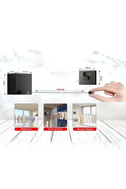 DLC مجفف ملابس منزلي قابل للسحب للشرفة مع حبل قابل للتعديل