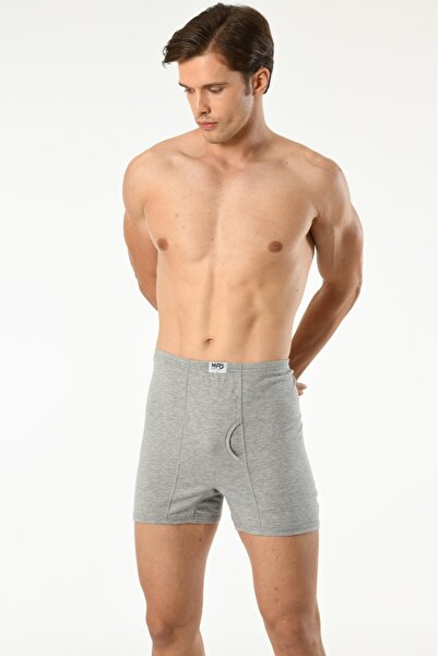 Mfö Life İç Giyim 6 Pieces Men's Classic Comfortable Fit Large Size Long Underpants 100% Cotton