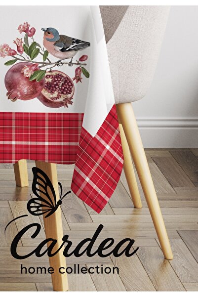 Cardea Home Collection مفرش طاولة مطبوع رقميًا بنمط الرمان منقوشًا