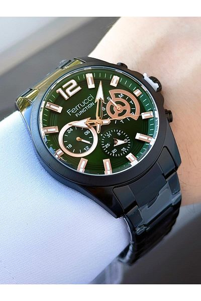 Ferrucci Men's Functions Active Metal Cord Wrist Watch