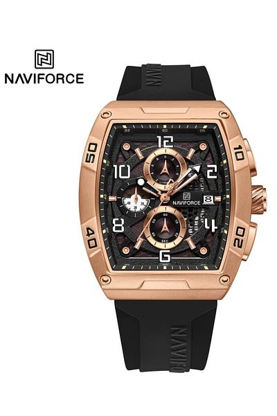 Naviforce Modern Sport Chronograph Wrist Watch for Men with Durable Strap Water Resistant Multi-Function