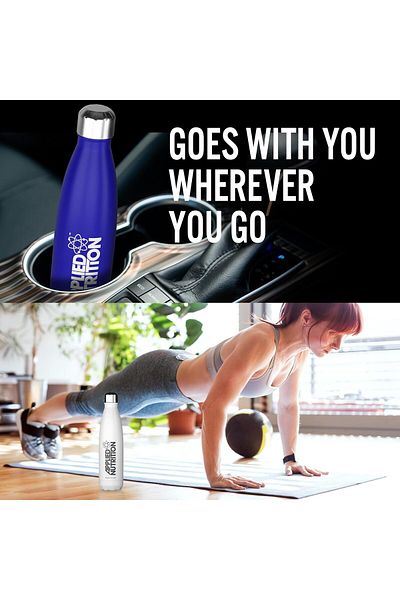 applied nutrition Premium Stainless Steel Flask - (Blue - 500ml) Durable, Sleek, and Eco-Friendly