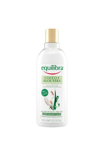 Equilibra Balsam de Păr Hidratant cu Lapte de Cocos și Aloe Vera 300 ml, Equilibra