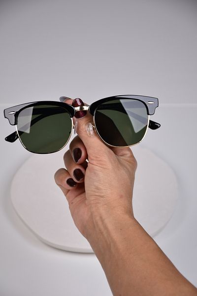 LOOKUP NEW Unisex Women Men Uv400 Protected Square Master Metal Classic Model Hinged Sunglasses