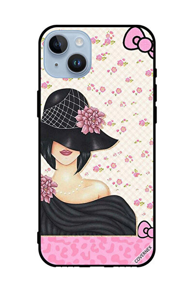 Covernex غطاء حماية لهاتف Apple iPhone 14 Plus، فتاة قبعة تخفي أوراق الحب