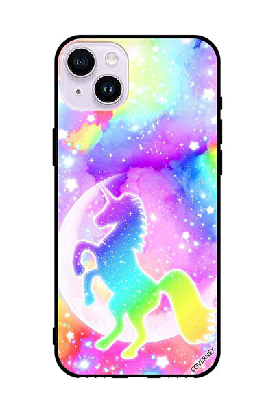 Covernex غطاء حماية لهاتف Apple iPhone 14 بتصميم وحيد القرن بألوان قوس قزح