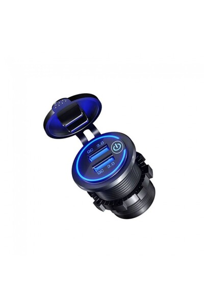 Leonpro montajlanabilir araç çakmak 12 V/24 V QC3.0 USB Hızlı araç Şarj Soketi