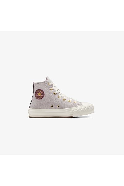 Converse Chuck Taylor All Star Eva Lift Gold Luxe Çocuk Bordo Sneaker