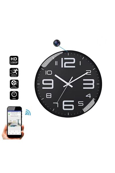 SpyGadget Spy Camera Wall Clock SpyGadget, Full HD, WiFi, Motion Detection, 20H Battery