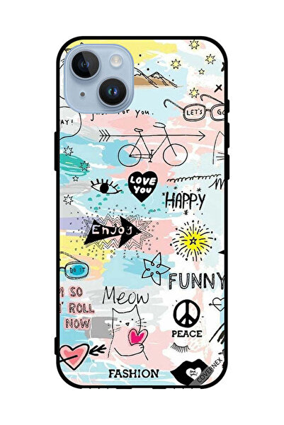Covernex غطاء حماية لهاتف Apple iPhone 14 Plus Doodle Meow Enjoy