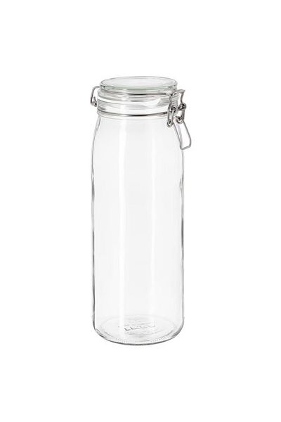 IKEA Jar with lid, clear glass, 2 l
