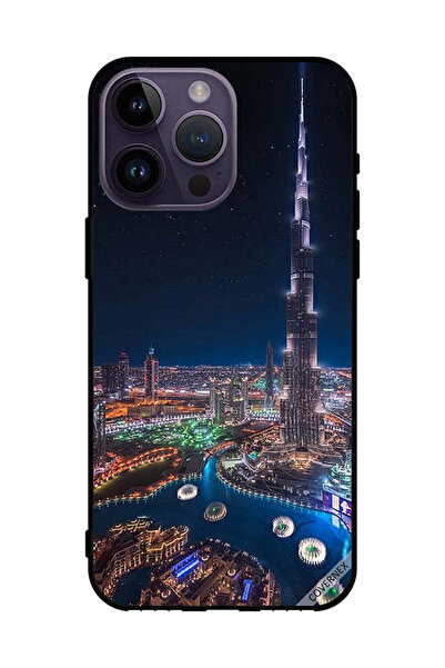 Covernex غطاء حماية لهاتف Apple iPhone 14 Pro Max منظر ليلي لوسط المدينة