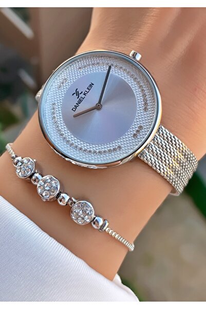 Daniel Klein Marka - Zarif Orijinal Gümüş Renk Kadın Kol Saati - Bileklik Hed...