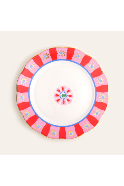 Zsa Zsa Zsu Emet Porselen Yemek Tabağı 27 Cm Renkli