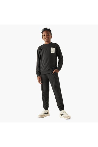 Juniors Solid Joggers with Drawstring Closure and Pockets