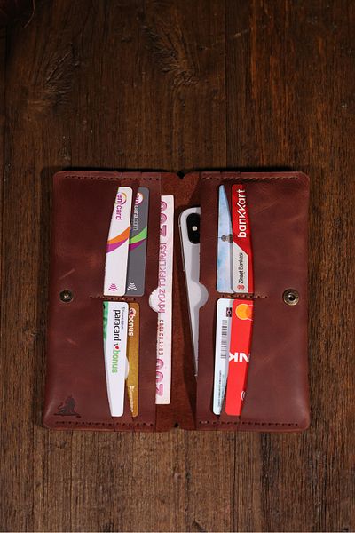 Derimoda Genuine Leather Long Wallet – Handmade Vintage Sti