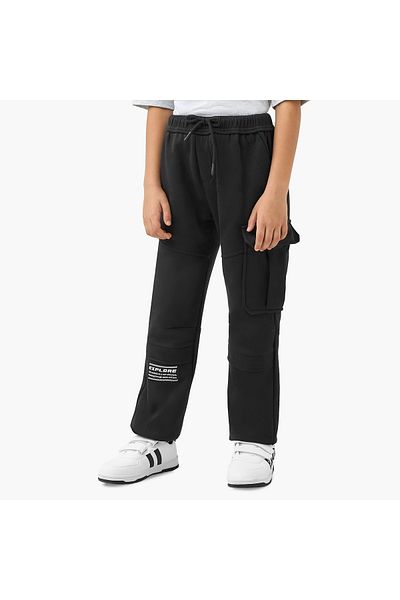 Juniors Applique Detail Joggers with Drawstring Closure and Pockets