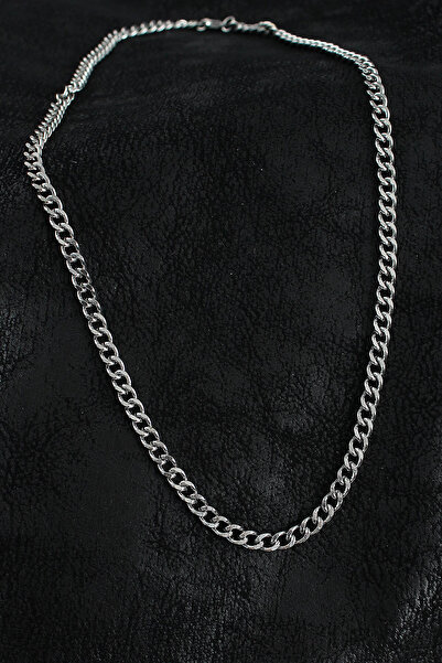 Epilons قلادة رجالية من الفولاذ الكلاسيكي Bfs 316L موديل فضي اللون