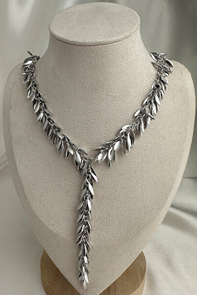Modex Adjustable Y Necklace with Moving Leaf Detail (60cm)