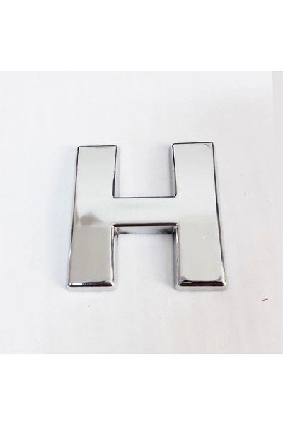 Kuzgun Online Shop Cemax Letter H 3.75 cm with Chrome Adhesive