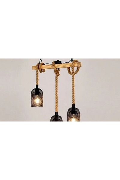 Hummer Modern Hanging Chandelier with Triple Strong Ropes