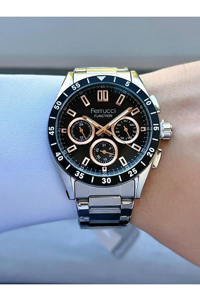 Ferrucci Men's Functions Active Metal Cord Wrist Watch