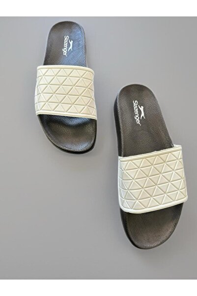 Slazenger White Black Men's Pool Beach Comfort Slippers
