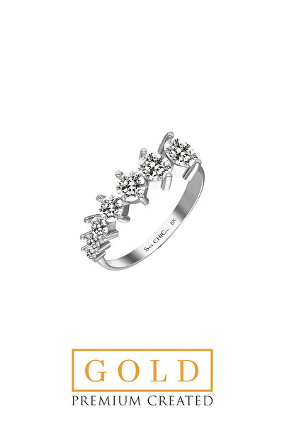So CHIC... Beyaz Altın Sertifikalı Premium Created 1.33 Ct Effect Taşlı Yüzük