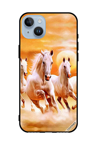 Covernex غطاء حماية لهاتف Apple iPhone 14 Plus - خيول تركض