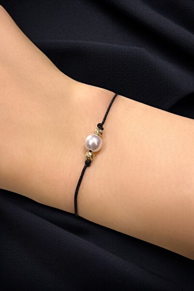 Altınaşkı İncili Dorika İpli Altın Bileklik