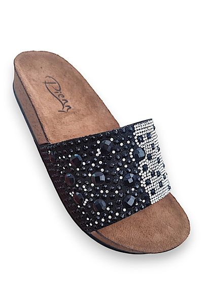 Pienn 321 Black Stone Comfortable Sole Daily Women's Slippers