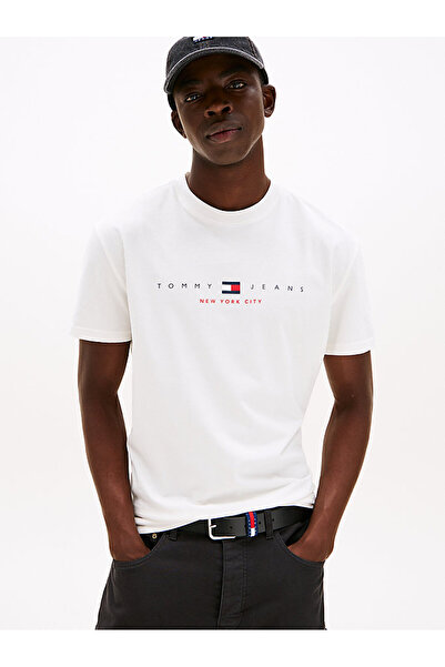 Tommy Hilfiger Erkek Beyaz S/S Tişört