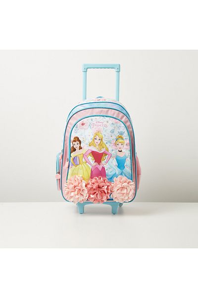 Simba Disney Princess Floral Embellished Trolley Backpack - 18 inches