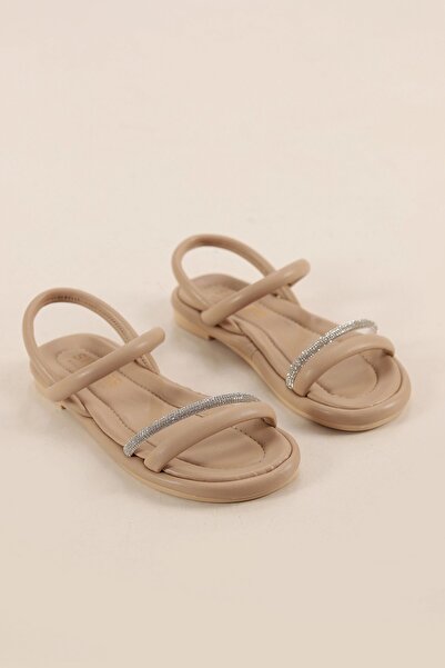 Jackers Дамски сандали с двойна каишка и бродерия от камъни