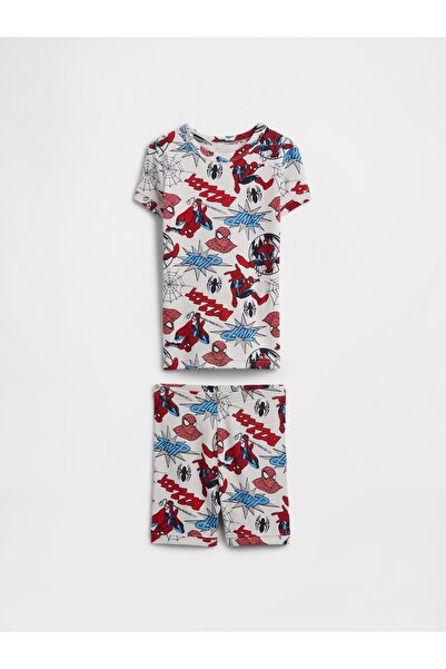 GAP Bebek Çok Renkli BabyGap Marvel Spider-Man %100 Organik Pamuk Pijama Takımı