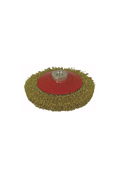 Hobibahçem Mey Import ®   Partner 03033 M14 Screw-On Yellow Wire Brush 125 mm