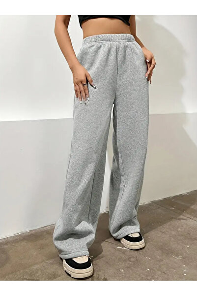 TONFİX LİFE GRİ Kadın Bol Paça Eşofman Altı Esnek Rahat Bol Kesim TONFİX