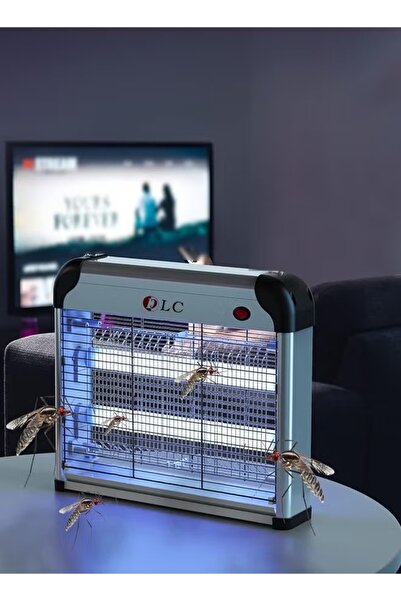 DLC قاتل حشرات كهربائي بقوة ١٢ واط مع ناموسية - مصيدة داخلية آمنة للذباب والبعوض والدبابير