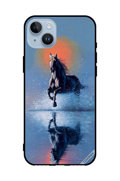 Covernex غطاء حماية لهاتف Apple iPhone 14 Plus - رسم حصان يركض في الماء
