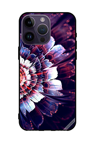Covernex غطاء حماية لهاتف Apple iPhone 14 Pro Max مع زهرة كبيرة منعكسة على ال...