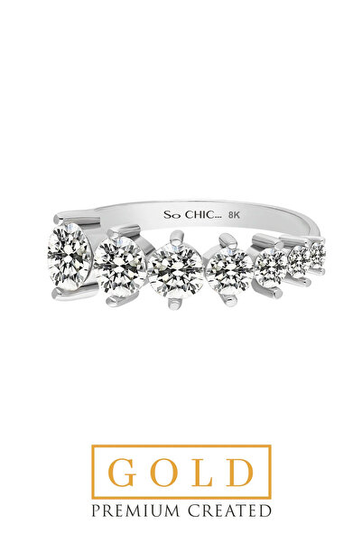 So CHIC... Beyaz Altın Sertifikalı Premium Created 1.33 Ct Effect Taşlı Yüzük