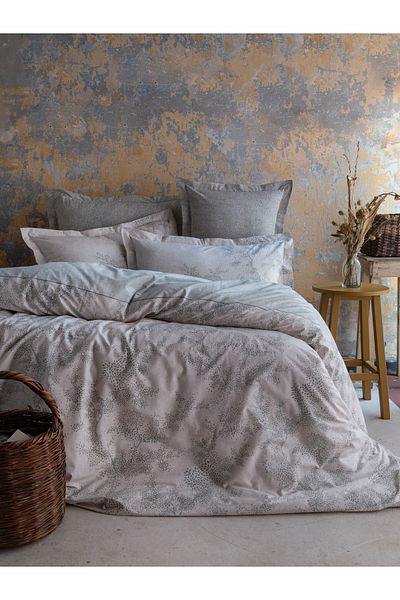 BED LİNE Senses Mila Duvet Cover Set Sage Single