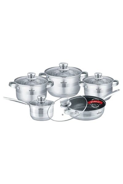 Bohmann Set cookware 10 pcs, induction, BH-1510-MRB, Bohmann, 5 layers, Silver