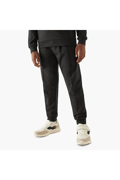 Juniors Solid Joggers with Drawstring Closure and Pockets