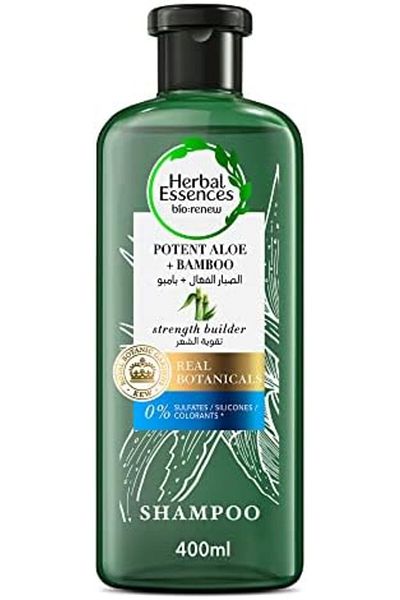 Herbal Essences Hair Strengthening Sulfate Free Potent Aloe Vera + Bamboo Natural Shampoo for Dry Ha