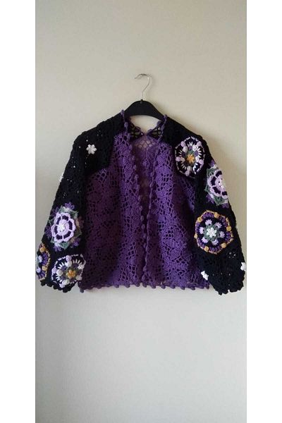 Guashe Hand Knitted Motif Cardigan