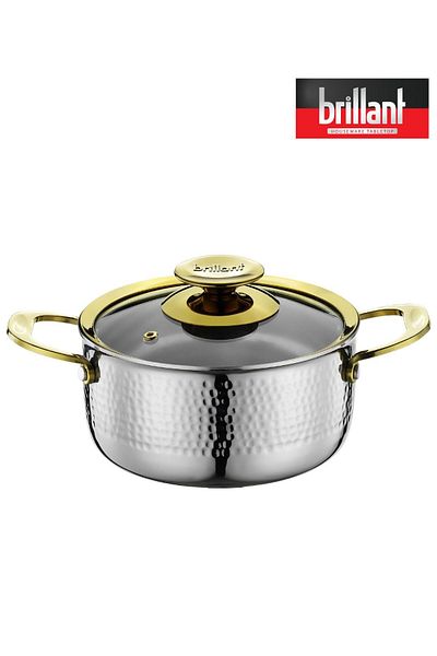 Brillant Anatolia Deep Steel Pot 22 cm