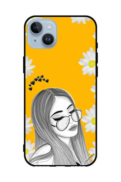 Covernex غطاء حماية لهاتف Apple iPhone 14 Plus - فتاة تحب خيالات النظارات